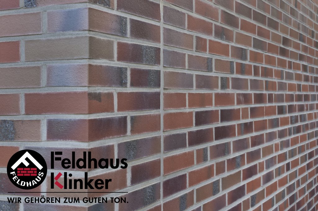 Фасадная плитка ручной формовки Feldhaus Klinker R560 carbona carmesi colori NF14, 240*14*71 мм