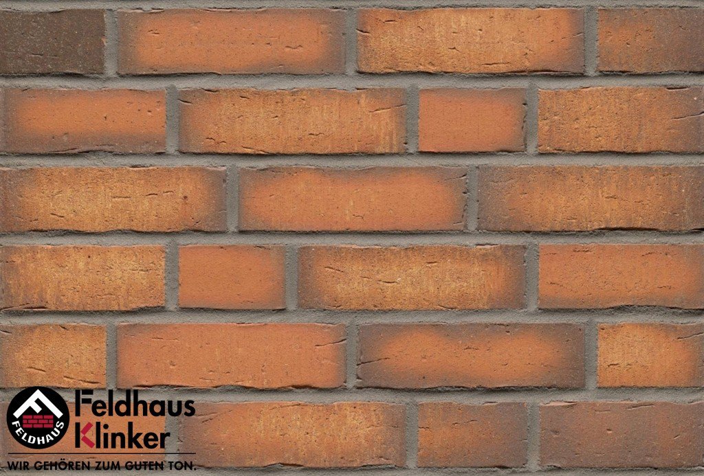 Фасадная плитка ручной формовки Feldhaus Klinker R758 vascu terracotta NF14, 240*14*71 мм