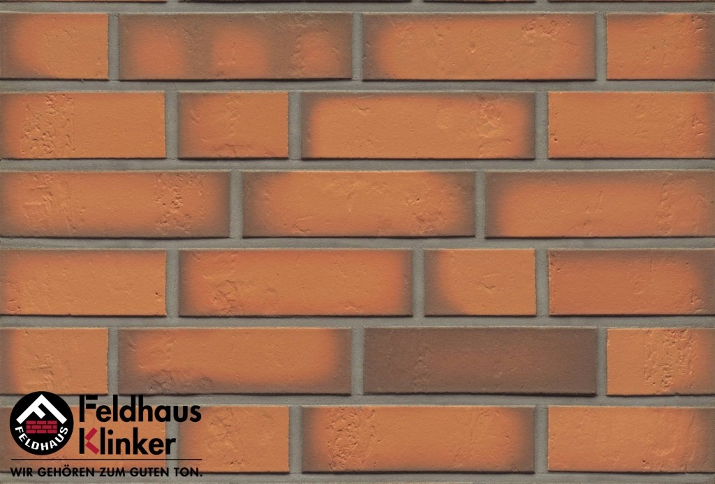 Фасадная плитка ручной формовки Feldhaus Klinker R718 accudo terracotta vivo NF14, 240*14*71 мм