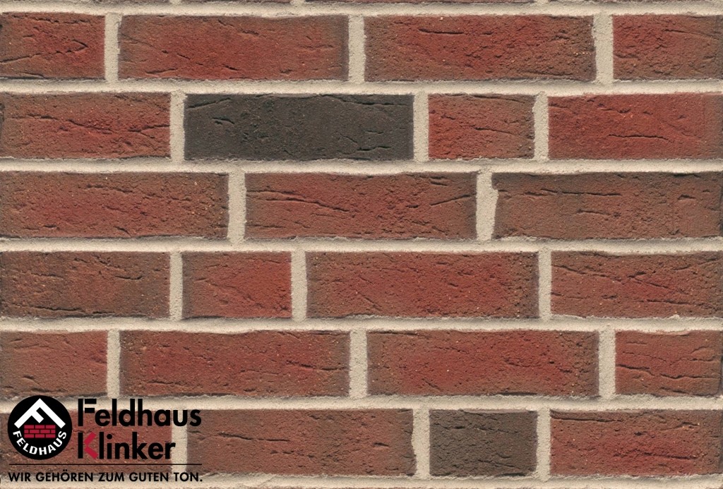Фасадная плитка ручной формовки Feldhaus Klinker R689 Sintra ardor NF14, 240*14*71 мм