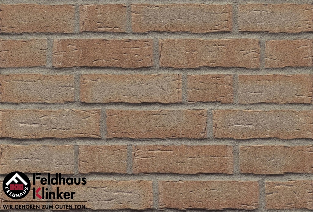 Фасадная плитка ручной формовки Feldhaus Klinker R681 sintra terracotta bario NF14, 240*14*71 мм