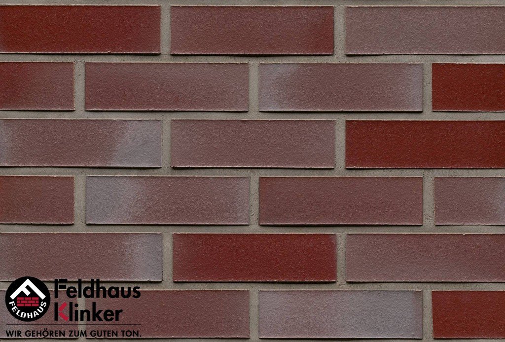Фасадная плитка ручной формовки Feldhaus Klinker R391 Galena ardor rutila NF14, 240*14*71 мм