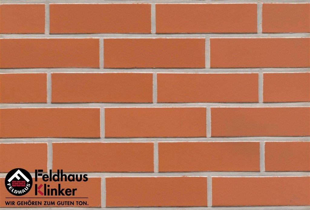 Фасадная плитка ручной формовки Feldhaus Klinker R480 Terreno liso NF14, 240*14*71 мм