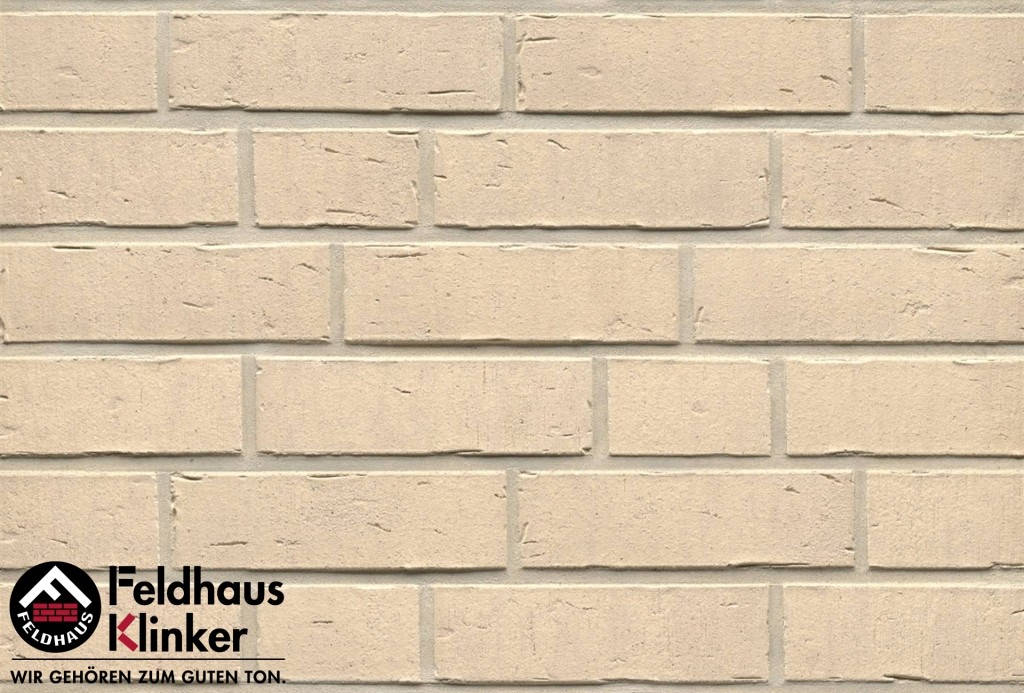 Фасадная плитка ручной формовки Feldhaus Klinker R763 vascu perla NF14, 240*14*71 мм