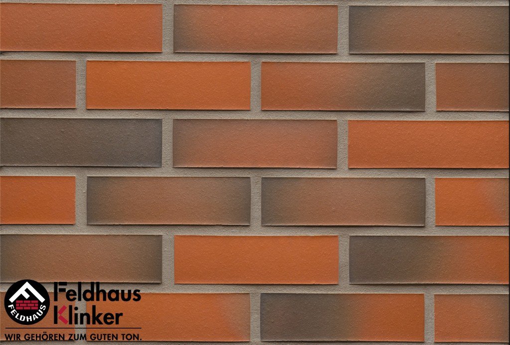 Фасадная плитка ручной формовки Feldhaus Klinker R483 galena terreno viva II NF14, 240*14*71 мм