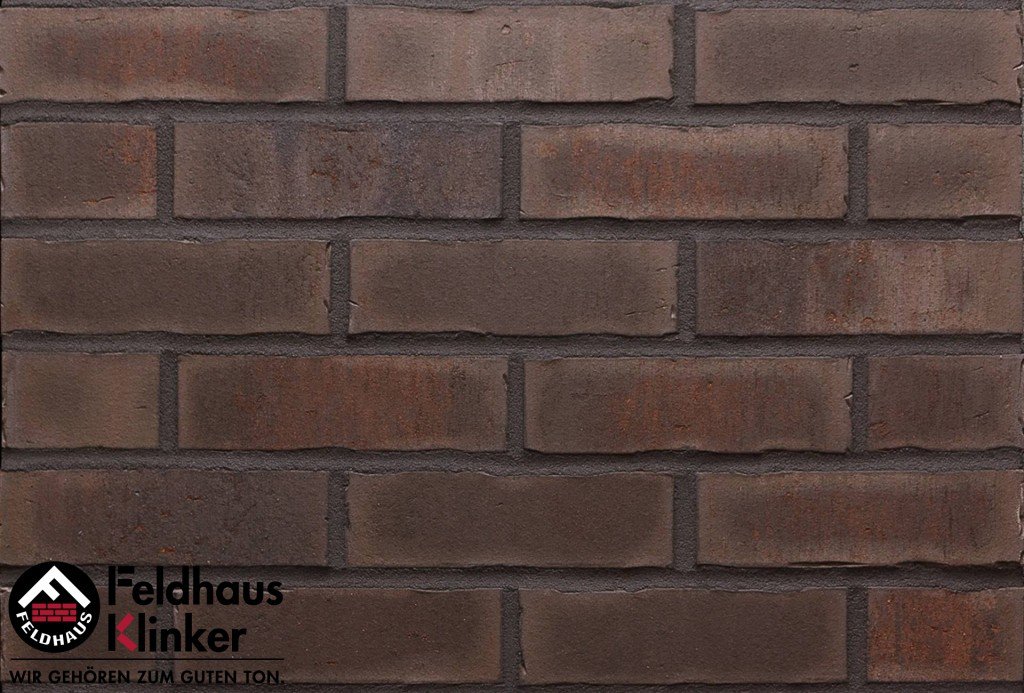 Фасадная плитка ручной формовки Feldhaus Klinker R748 vascu geo merleso NF14, 240*14*71 мм
