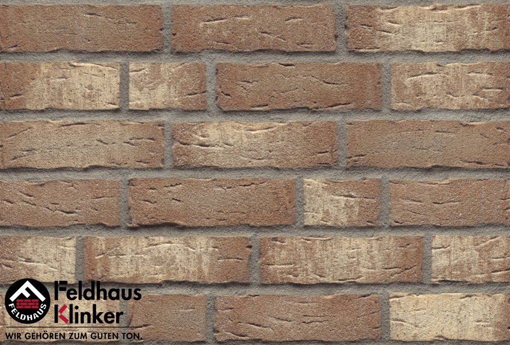 Фасадная плитка ручной формовки Feldhaus Klinker R677 sintra crema duna NF14, 240*14*71 мм