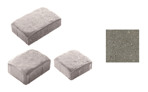 Плитка тротуарная, в комплекте 3 камня, Урико 1УР.4, гладкая, серый, завод Выбор