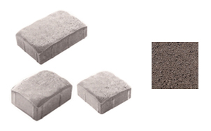 Плитка тротуарная, в комплекте 3 камня, Урико 1УР.6, Гранит коричневый, завод Выбор