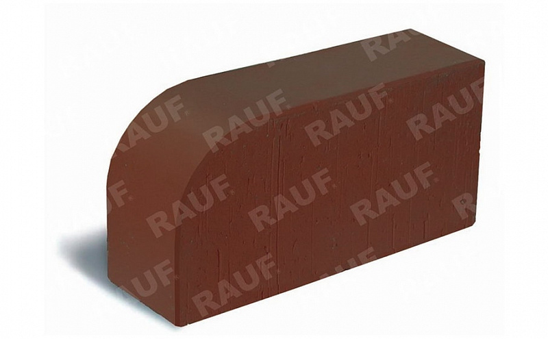 Кирпич радиусный полнотелый ЛСР R-60 коричневый гладкий, F100, 250*120*65 мм