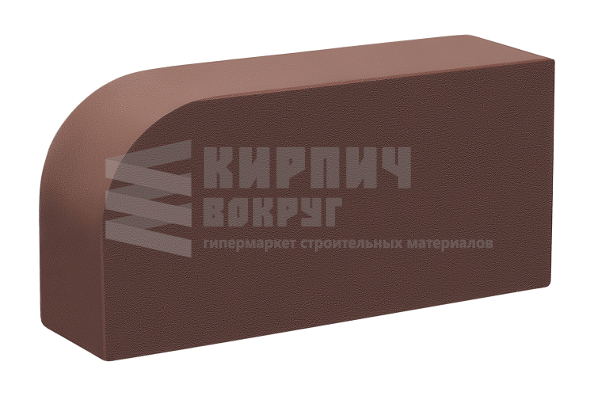 Облицовочный кирпич Кирово-Чепецк Камелот темный шоколад R60 полнотелый - 250x120x65 мм 